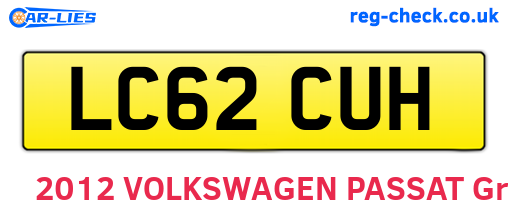 LC62CUH are the vehicle registration plates.