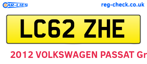 LC62ZHE are the vehicle registration plates.