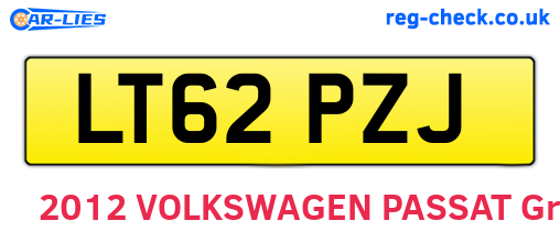 LT62PZJ are the vehicle registration plates.
