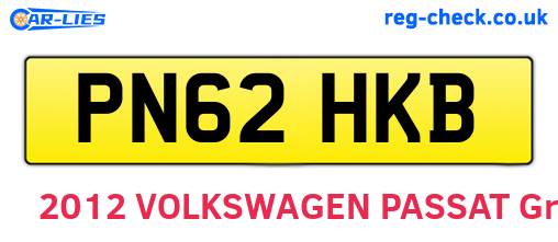 PN62HKB are the vehicle registration plates.