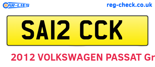 SA12CCK are the vehicle registration plates.