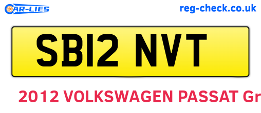 SB12NVT are the vehicle registration plates.
