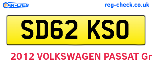 SD62KSO are the vehicle registration plates.