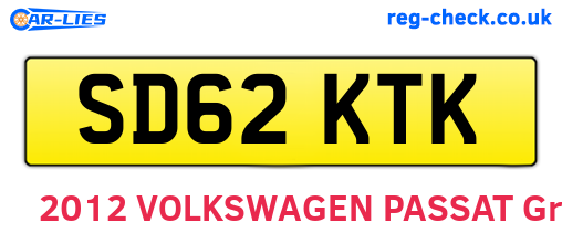 SD62KTK are the vehicle registration plates.
