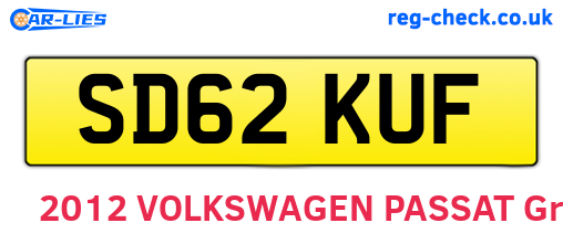 SD62KUF are the vehicle registration plates.