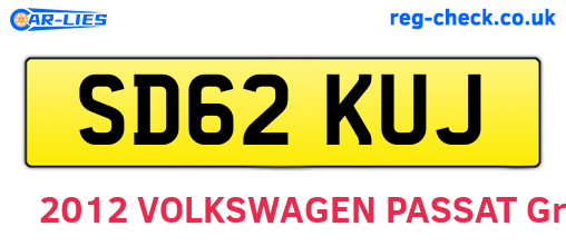 SD62KUJ are the vehicle registration plates.
