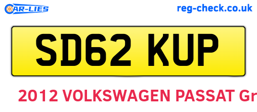 SD62KUP are the vehicle registration plates.