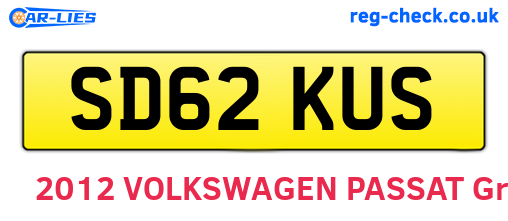 SD62KUS are the vehicle registration plates.