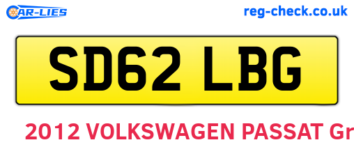 SD62LBG are the vehicle registration plates.