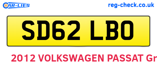 SD62LBO are the vehicle registration plates.