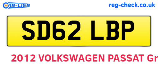 SD62LBP are the vehicle registration plates.