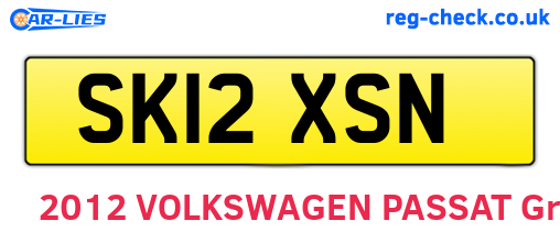 SK12XSN are the vehicle registration plates.