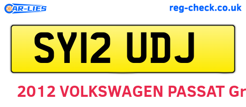 SY12UDJ are the vehicle registration plates.