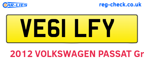 VE61LFY are the vehicle registration plates.