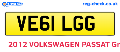 VE61LGG are the vehicle registration plates.