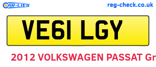 VE61LGY are the vehicle registration plates.