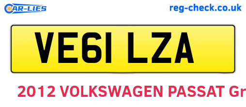 VE61LZA are the vehicle registration plates.