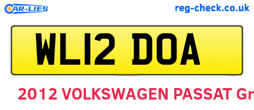 WL12DOA are the vehicle registration plates.