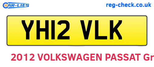 YH12VLK are the vehicle registration plates.