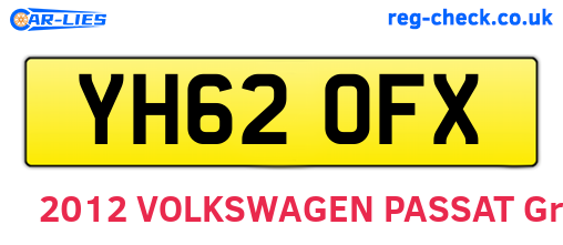 YH62OFX are the vehicle registration plates.