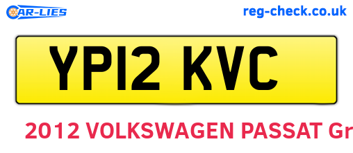 YP12KVC are the vehicle registration plates.