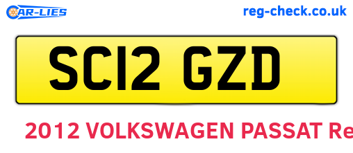 SC12GZD are the vehicle registration plates.