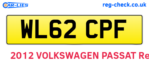 WL62CPF are the vehicle registration plates.