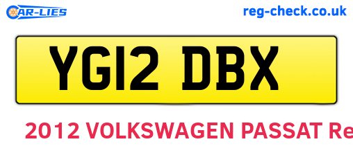YG12DBX are the vehicle registration plates.