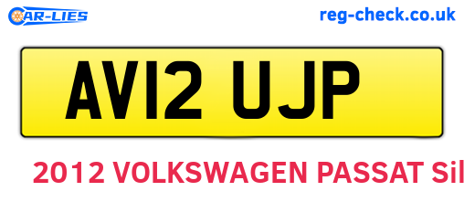 AV12UJP are the vehicle registration plates.
