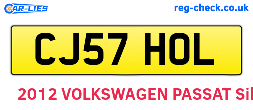 CJ57HOL are the vehicle registration plates.