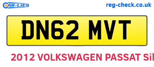 DN62MVT are the vehicle registration plates.