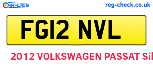 FG12NVL are the vehicle registration plates.