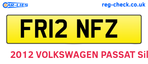 FR12NFZ are the vehicle registration plates.