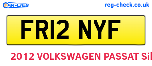 FR12NYF are the vehicle registration plates.