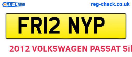 FR12NYP are the vehicle registration plates.