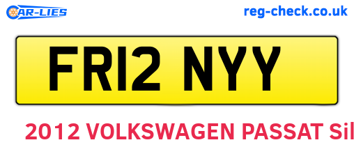 FR12NYY are the vehicle registration plates.