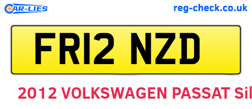 FR12NZD are the vehicle registration plates.