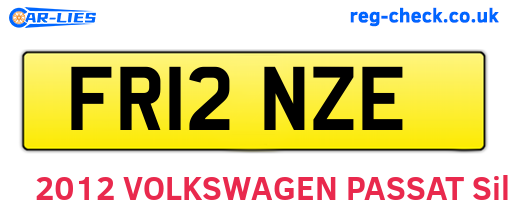 FR12NZE are the vehicle registration plates.