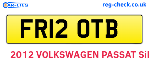 FR12OTB are the vehicle registration plates.