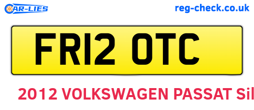 FR12OTC are the vehicle registration plates.