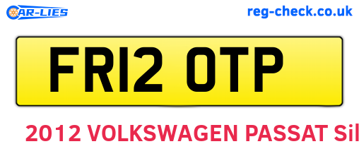 FR12OTP are the vehicle registration plates.