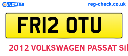 FR12OTU are the vehicle registration plates.