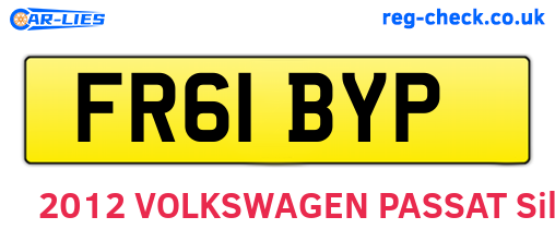 FR61BYP are the vehicle registration plates.