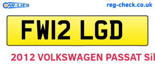 FW12LGD are the vehicle registration plates.