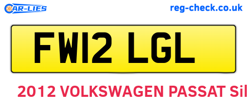 FW12LGL are the vehicle registration plates.