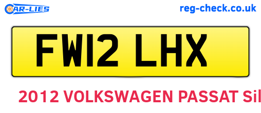 FW12LHX are the vehicle registration plates.