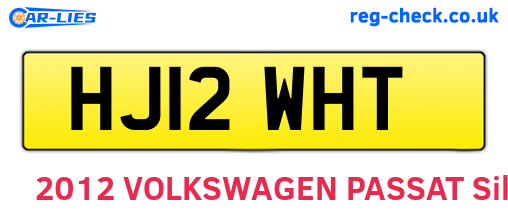 HJ12WHT are the vehicle registration plates.