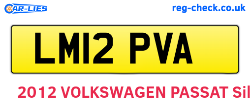 LM12PVA are the vehicle registration plates.