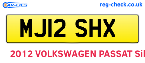 MJ12SHX are the vehicle registration plates.