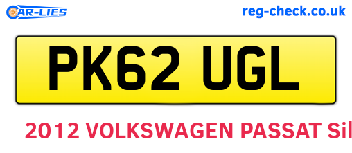 PK62UGL are the vehicle registration plates.